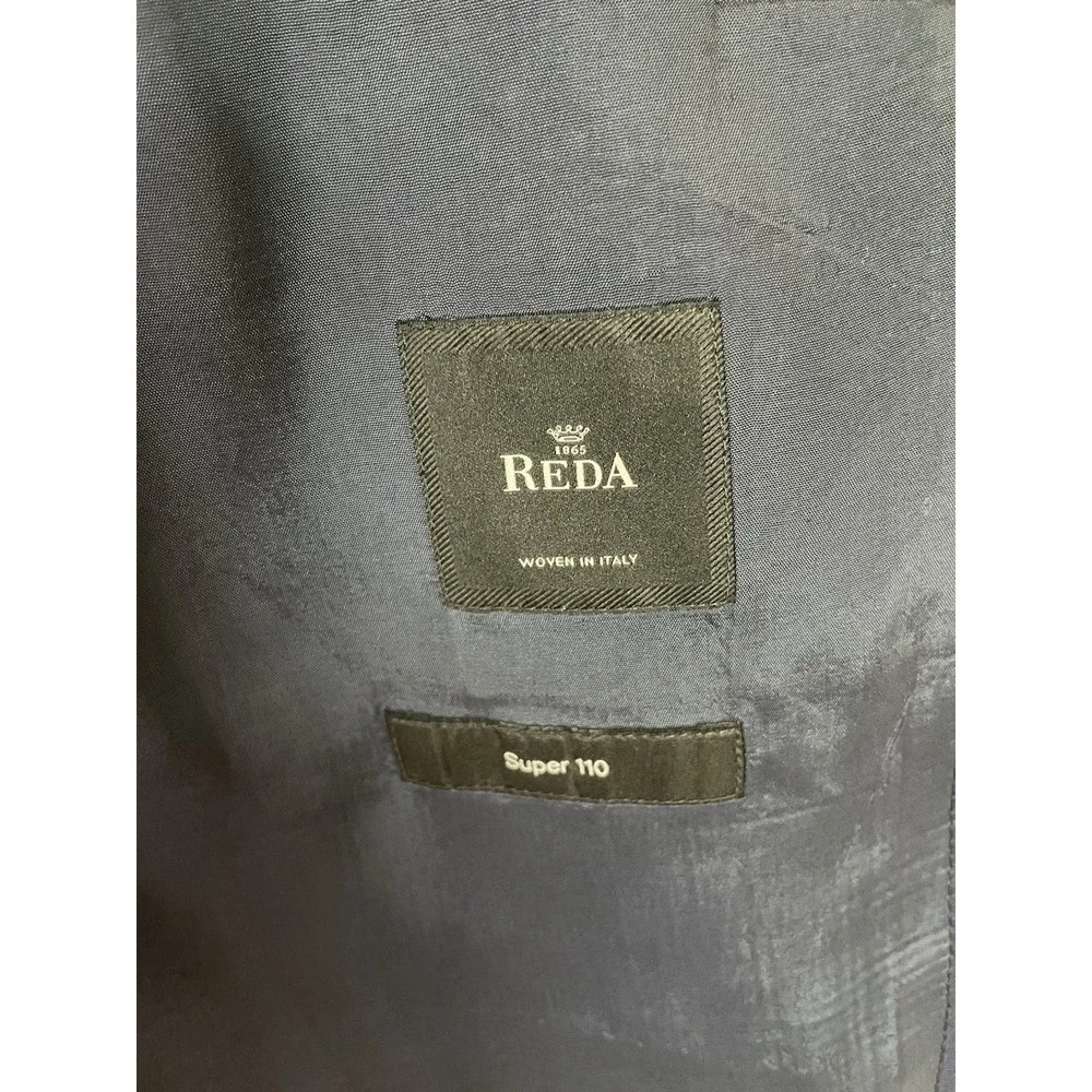 Hugo Boss Blazer Mens 42R Navy Blue Italy Reda Super 110 Virgin Wool Suit Jacket